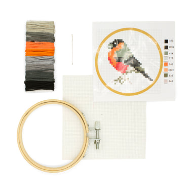 Kikkerland Mini Kanaviçe Dikiş Nakış Etamin Kiti Kuş Deseni