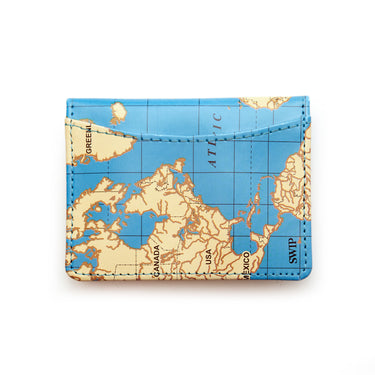 Kikkerland Dünya Haritası Desenli Kart Cüzdanı
