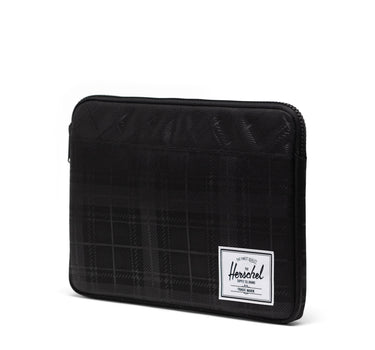 Herschel Anchor 13 İnc Laptop Macbook Tablet Kılıfı Ekoseli Siyah