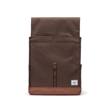 Herschel City 15"/16" Inc Uyumlu Mıknatıs Kapamalı Sırt Çantası Çikolata Kahverengi