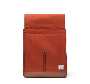 Herschel City 13"/14" Inc Uyumlu Mıknatıs Kapamalı Sırt Çantası Kiremit-Kahverengi