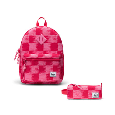 Herschel Heritage Canlı  Kareli Mini Sırt Çantası ve Kalemlik