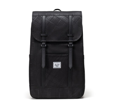 Herschel Retreat 15"/16" Inc Uyumlu Mıknatıslı Kapama Sırt Çantası 23L Ekoseli Siyah