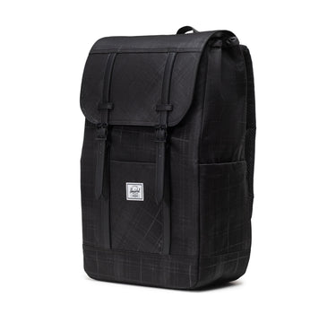 Herschel Retreat 15"/16" Inc Uyumlu Mıknatıslı Kapama Sırt Çantası 23L Ekoseli Siyah