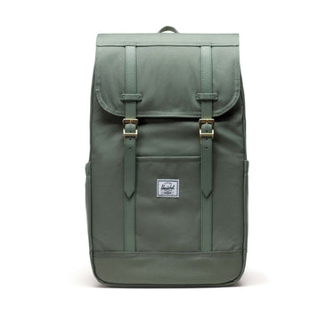 Herschel Retreat 15"/16" Inc Uyumlu Mıknatıslı Kapama Sırt Çantası 23L Gri Yeşil