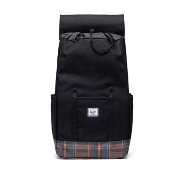 Herschel Retreat 15"/16" Inc Uyumlu Mıknatıslı Kapama Sırt Çantası 23L Siyah-Gri Ekoseli