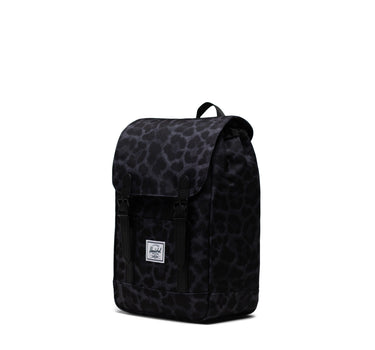 Herschel Retreat Mıknatıs Kapamalı Mini Boy Sırt Çantası 10L Siyah Leopar