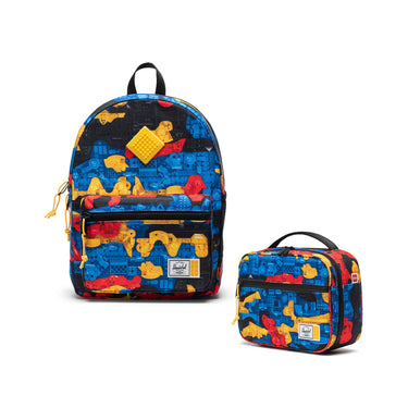 Herschel X LEGO Heritage Çocuk Renkli Mini Sırt Çantası ve Kalemlik - Bloklar
