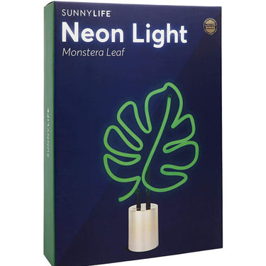 Sunnylife Neon Işık Büyük Monstera Dekoratif Masa Lambası